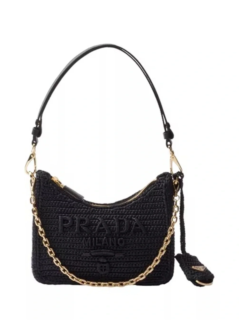 Prada Re-Edition Mini Crochet Raffia Crossbody Bag